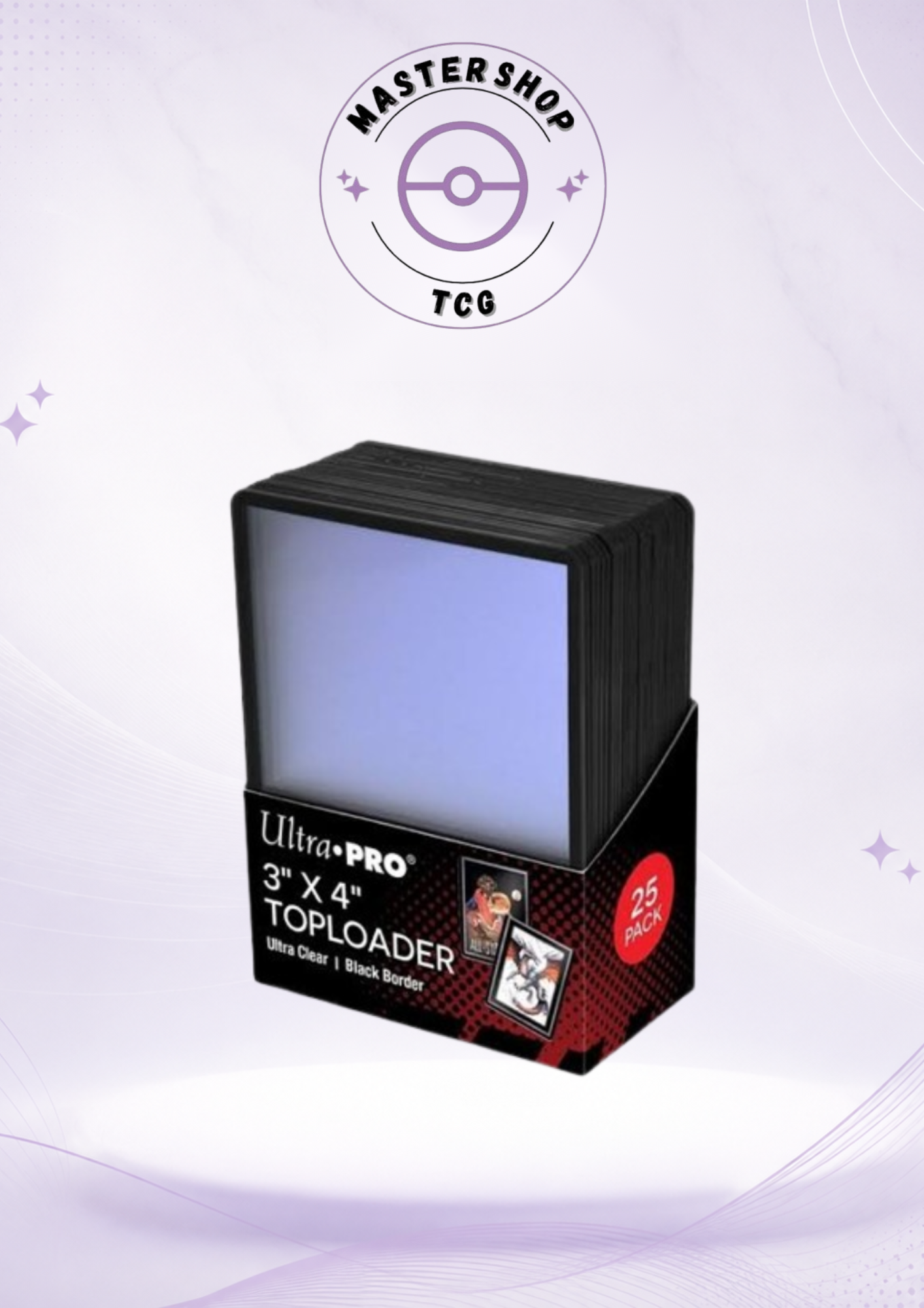 Ultra PRO - 3" x 4" Black Border Toploader - x25
