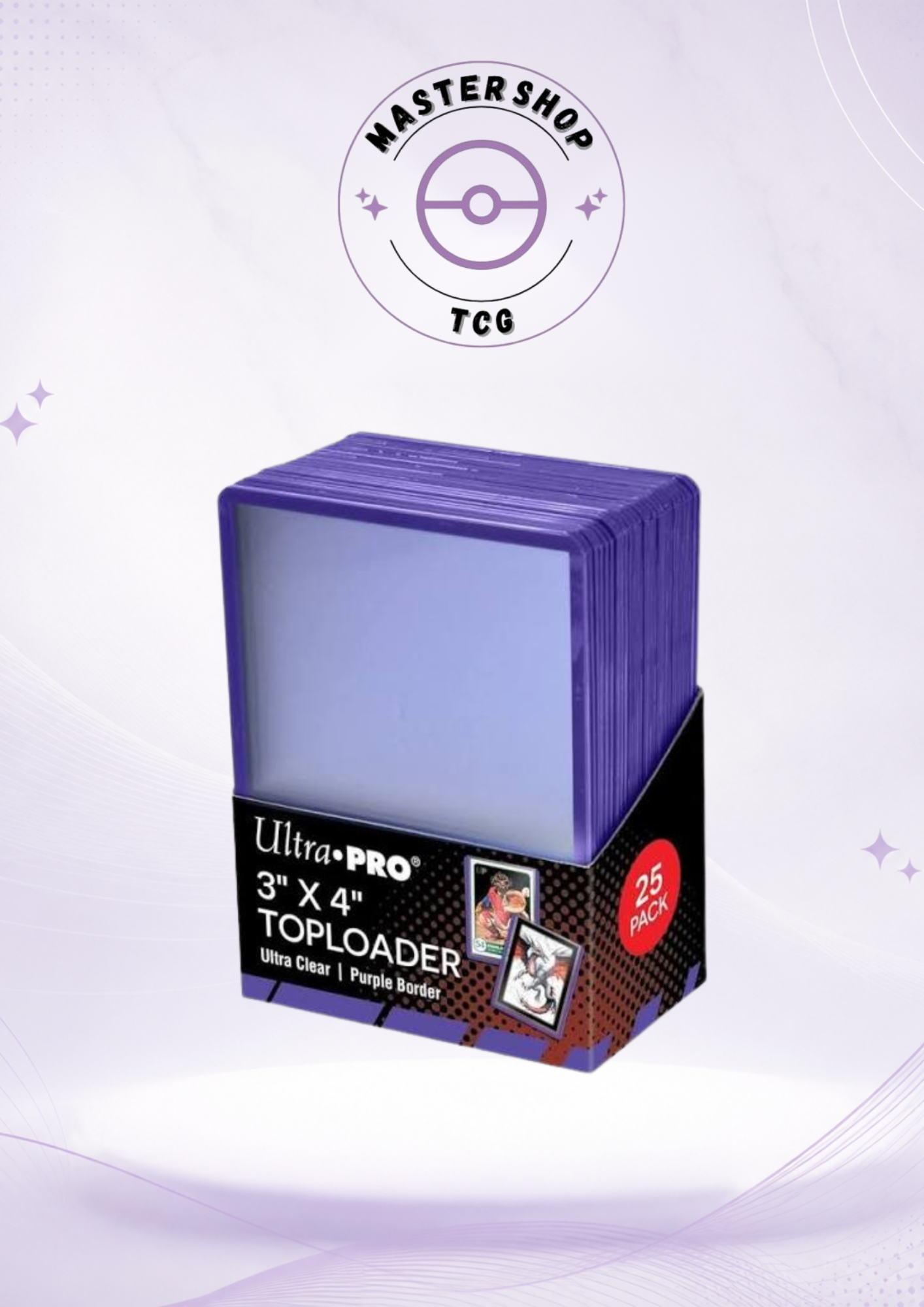 Ultra PRO - 3" x 4" Purple Border Toploader - x25