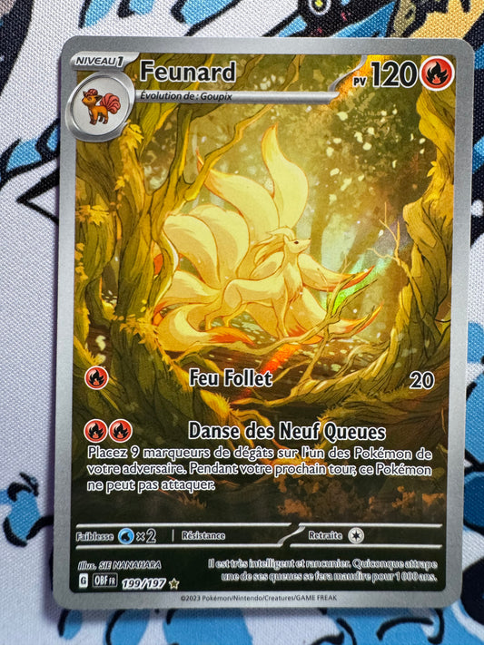 Carte Pokémon Feunard 199/OBF – Flammes Obsidiennes – Français