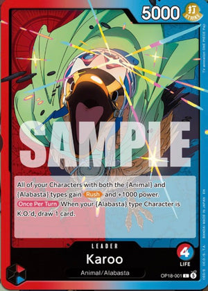 Leader Karoo OP18-001 One Piece Card Game OP-18