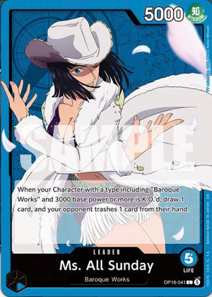 Leader Miss All Sunday OP18-041 One Piece Card Game OP-18