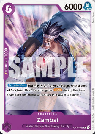 Carte One Piece OP-18 Zambai OP18-066