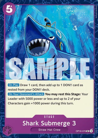 Carte One Piece OP-18 Shark Submerge 3 OP18-076