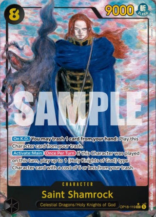 Carte One Piece OP-18 Saint Shamrock parallèle Amano OP18-119