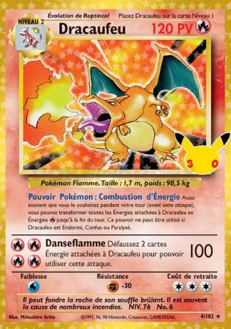 Dracaufeu 4/102 Classic Collection Pokémon 30 ans